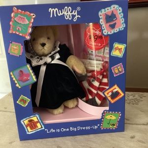 MUFFY VANDERBEAR BLACK VELVET LIFE IS ONE BIG DRESS-UP SET Christmas Holiday VTG